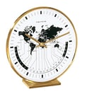 Hermle Table Clock, Brass, Gold, 19cm x 18cm x 6,5cm