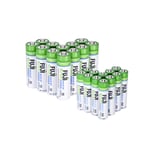 Fuji EnviroMAX Super Alkaline AA + AAA Set - Eco Friendly Batteries - Pack of 24 (12AA + 12AAA)