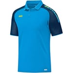 JAKO Champ 6317 Men's Polo Shirt XXL Blue/Navy/Neon Yellow
