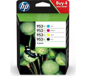 HP 953XL Cyan, Magenta, Yellow Black 4 Ink Cartridges 3HZ52AE Officejet Pro 8730