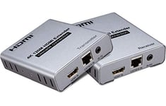 PremiumCord Extendeur de câble HDMI 4 K 120 m Via LAN, Non compressé et sans Latence