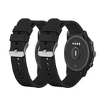 Replacement Straps Compatible with Amazfit Stratos 3 Strap, Band Soft Silicone Sport Wristband Watch Accessories for Amazfit Stratos 3 Smartwatch (Black+Black)