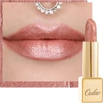 OULAC Metallic Shine Glitter Lipstick, Nude High Impact Lipcolor, Lightweight So
