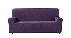 Zebra Textil Alexia - Housse de Canapé Elastique , Taille 3 Places (de 180 à 210 cm), Couleur Violet