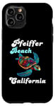 Coque pour iPhone 11 Pro Vacances en famille à Pfeiffer Beach avec Turtle California