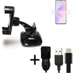 For Oppo A77 5G car holder + CHARGER windshiled bracket 