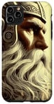 Coque pour iPhone 11 Pro Max Majestic Warrior Barbe avec casque nordique vintage Viking
