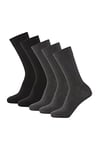ANTONIO ROSSI (5/10/20-Pack) Plain Unisex Socks - Comfortable Charcoal & Black Socks for Men & Women - Cotton Socks Suitable for Work & Casual Wear - Breathable, Stain Resistant, Smart Dress Sock