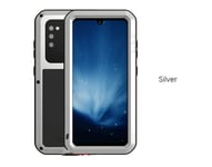 Fantasy Life Love Mei Powerful Case for Samsung Galaxy A41,Shockproof Waterproof Aluminum Metal Silicone Case(Silver)