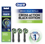 Oral-B CrossAction Toothbrush Heads 3 Pack Midnight