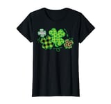 Green Plaid Leopard Shamrock Cute St Patricks Day Women T-Shirt