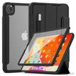 Suojakotelo iPad Air 4 2020 -laitteelle kynätelineellä, Musta