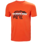Helly Hansen T-skjorte grafisk orange str s 