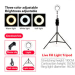 Moin 16CM/6 Inch LED Selfie Ring Light With Stand Studio Pography Po Ring Fill Light Tripod For Smartphone Makeup,110cm Tripod Set