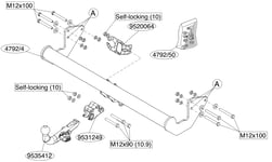 Tilhengerfeste BRINK 479200 MB Vito, Mixto W639