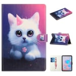 LMFULM® Case for Samsung Galaxy Tab A7 / SM-T500/T505 (10.4 Inch) PU Magnetic Leather Case Protective Shell Wallet Holster Stand Case Flip Cover Lovely Cat