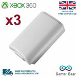 Xbox 360 Controller Battery Cover Case Shell - White 3 Pack