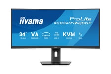 iiyama ProLite XCB3497WQSNP-B1 skärm - LED-bakgrundsbelysning - 34" - AMD FreeSync Premium - VA - 0.4ms - UWQHD 3440x1440