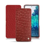 Housse cuir Samsung Galaxy S20 FE - Rabat horizontal - Rouge - Cuirs spéciaux - Neuf