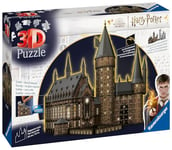 Ravensburger - Puzzle 3D Building - Château de Poudlard illuminé - La Grande Salle/Harry Potter - A partir de 10 Ans - 540 pièces numérotées à Assembler sans Colle - Accessoires Inclus - 11550