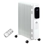 Oil Filled Radiator 11 Fin Portable Heater with Timer Remote Control