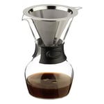 Grunwerg Pour Over Coffee 580ml Glass Espresso Maker Filter Cafetiere w/ Filter