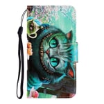 AIFILLE Compatible with Samsung A71 Shockproof Phone Case Wallet PU Leather Flip Animal Smart Cover with Green Cat Pattern Stand Book Style Girls Holster Bumper for Samsung Galaxy A71 2020 6.5 inches