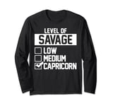 Level Of Savage Box Funny Graphic Tees For Women and Men Long Sleeve T-Shirt