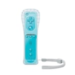 Remote Bleue Claire Manette De Jeu Sans Fil 2 Fr 1 Avec Motion Plus Integré Pour Nivelo Wii, Joystick Avec En Breil Et Étui En Silicone
