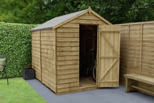 Forest Garden Wooden Overlap Windowless Apex Shed - 8 x 6ft
