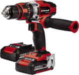 Einhell Power X-Change 48Nm Cordless Drill Driver With 2 x Batteries And Charger - 18V, 3-in-1 Combi Drill, Hammer Drill And Screwdriver - TE-CD 18/48 Li-i High Power Drill Driver Set