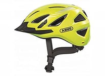 ABUS City Helmet Urban-I 3.0 MIPS - Bicycle Helmet with Impact Protection, Rear Light, Shield and Magnetic Closure - for Men and Women - Glossy Yellow, Size XL