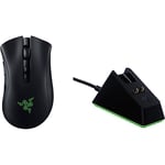 Razer DeathAdder V2 Pro with Charging Dock- Ergonomic Wireless Gaming Mouse (HyperSpeed Wireless, 2nd Gen Optical Switches, Optical Focus + 20K Sensor, Speedflex Cable, 88g Ergonomic Form) Black