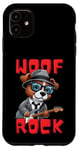 Coque pour iPhone 11 Woof rock: Le Toutou qui fait du Rock