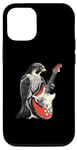 Coque pour iPhone 12/12 Pro Faucon pèlerin jouant de la guitare
