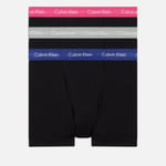 Calvin Klein Wicking 3-Pack Stretch Cotton-Blend Trunk Boxers - M
