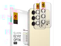 Spigen Glas.Tr Ez Fit Optik Pro, Samsung, Galaxy S24 Plus (2024), Fallsäker, Reptålig, Transparent, Gul, 2 Styck