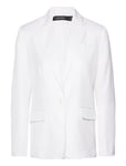 Airy Viscose Twill-Jacket Blazers Single Breasted Blazers White Lauren Ralph Lauren