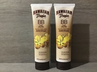 Hawaiian Tropic BB Cream Sun Lotion SPF 30 For Face & Body 2 X 150ml