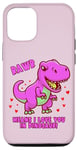 iPhone 12/12 Pro Rawr Means I Love You In Dinosaur with Big Pink Dinosaur Case