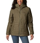 Columbia Women's Silver Falls Hooded Jacket Hooded Puffer Jacket, Stone Green, Size M