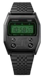 Casio Vintage Digital Black Ion Plated Alarm Stopwatch A1100B-1 WR Unisex Watch