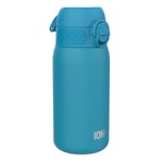 Ion8 Kids Water Bottle, Steel 400 ml/13 oz, Leak Proof, Easy to Open, Secure Lock, Dishwasher Safe, Flip Cover, Carry Handle, Easy Clean, Durable, Metal Water Bottle, Carbon Neutral, Blue