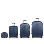 Gabol Lot de 3 valises C22+m+l+Trousse Unisexe-Adulte, Bleu (Bleu), M