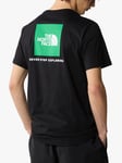 The North Face Redbox Cotton T-Shirt, Black Optic/Emerald