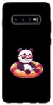Coque pour Galaxy S10+ Bande dessinée Panda mignon en vacances d'été