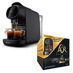 L'OR BARISTA Sublime Coffee Machine Black by Philips with L'OR Double Ristretto XXL 5X10PC, Double Shot, Aluminium Coffee Capsules (Total 50 XXL Capsules) Intensity 11