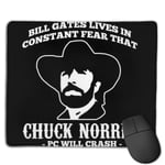 Bill Gates Chuck Norris Quote Customized Designs Non-Slip Rubber Base Gaming Mouse Pads for Mac,22cm×18cm， Pc, Computers. Ideal for Working Or Game