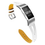 Fitbit Charge 2 hollow cowhide watch band - White