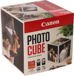 Canon Photo Cube Creative Pack, Pink - PG-560/CL-561 Ink with PP-201 Glossy Photo Paper 5x5 (40 Sheets) + Photo Frame - Compatible with PIXMA Printers